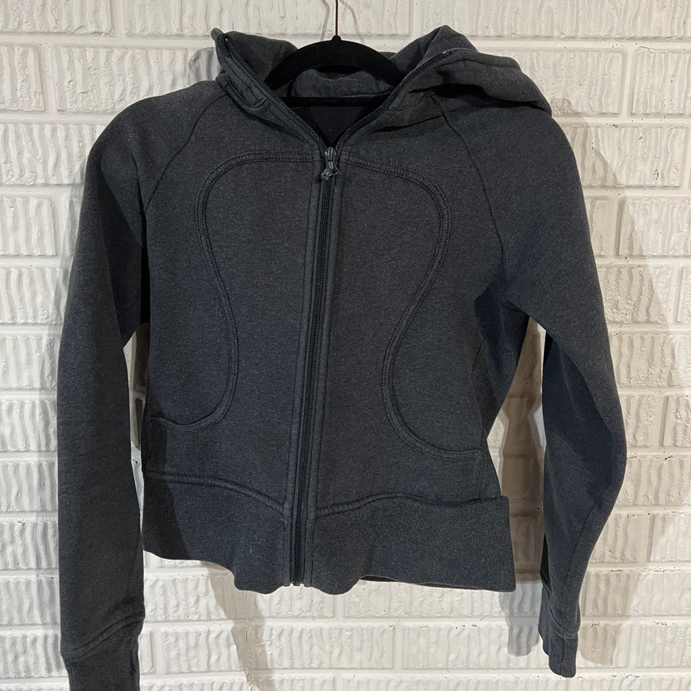lululemon athletica Black/ charcoal Scuba Jacket